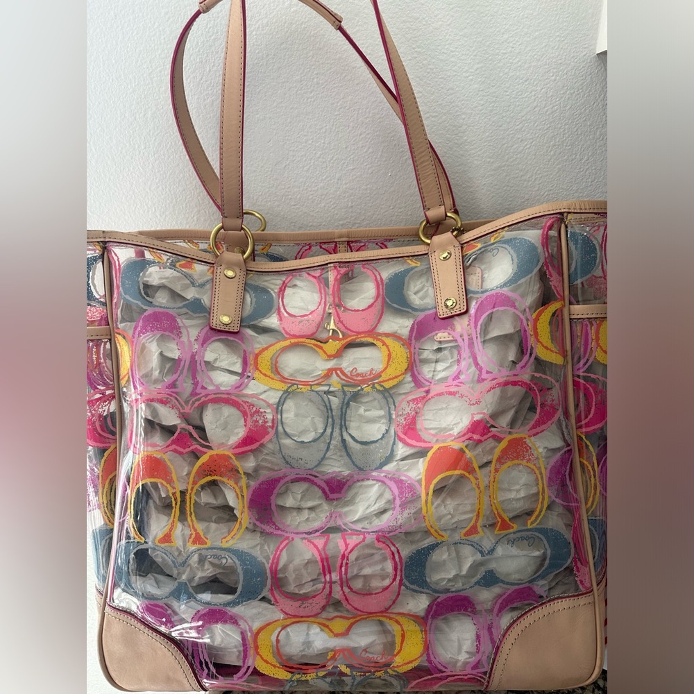 Coach Clear Scribble Tote
